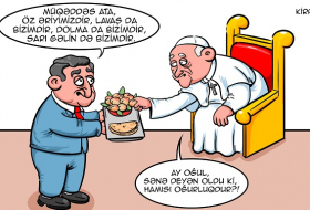 Ermənilər Papanı lavaşladılar - KARİKATURA